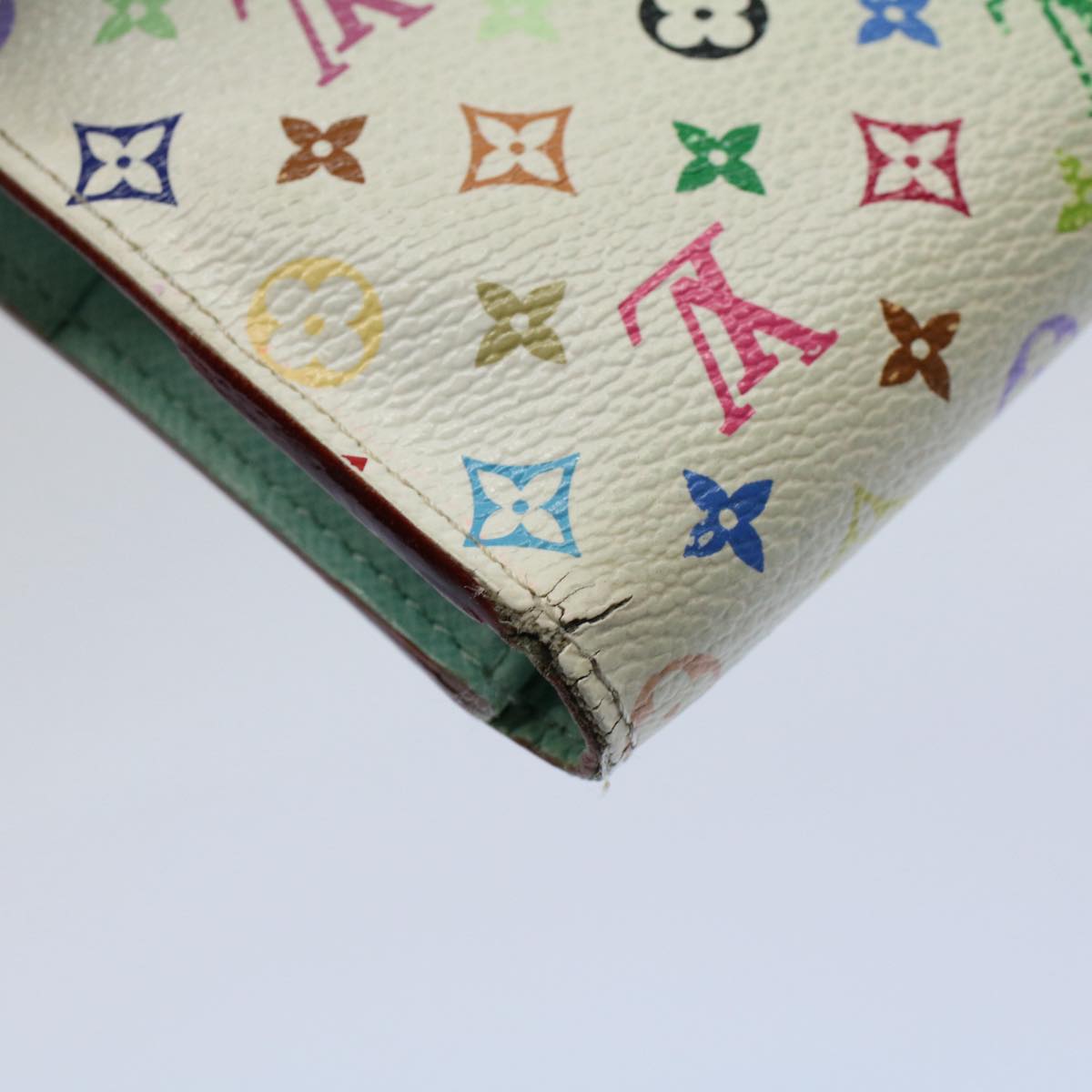 LOUIS VUITTON Multicolor Portefeuille Insolite Wallet White M93753 bs8509