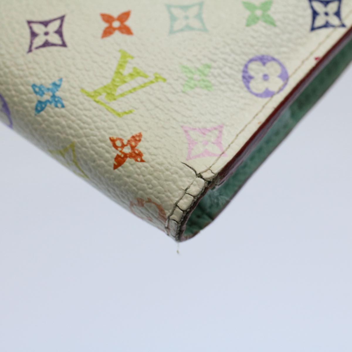 LOUIS VUITTON Multicolor Portefeuille Insolite Wallet White M93753 bs8509