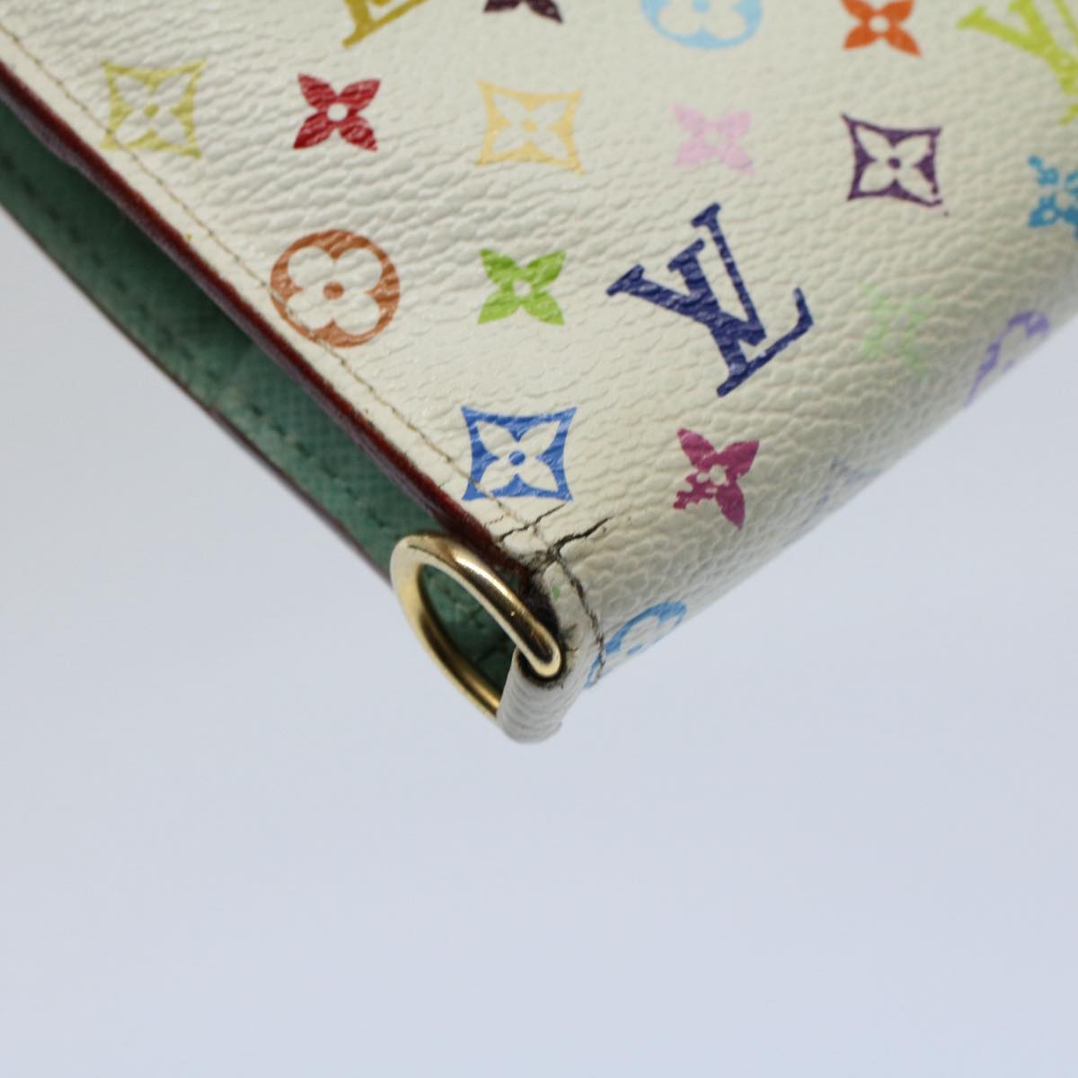 LOUIS VUITTON Multicolor Portefeuille Insolite Wallet White M93753 bs8509