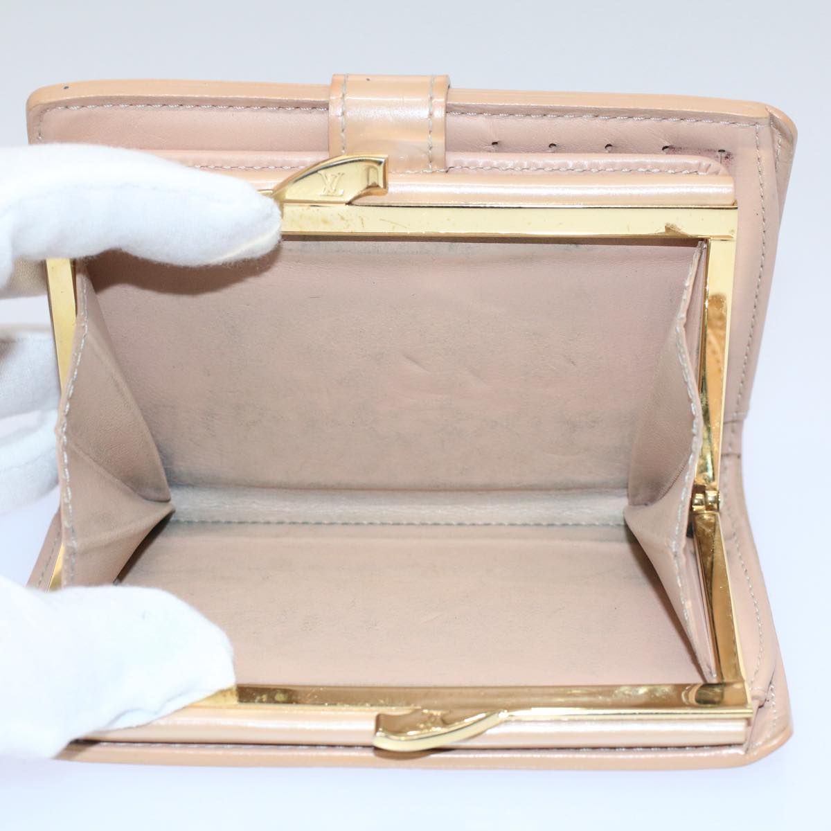 LOUIS VUITTON Monogram Vernis Key Case Wallet 5Set Beige Red LV bs8513