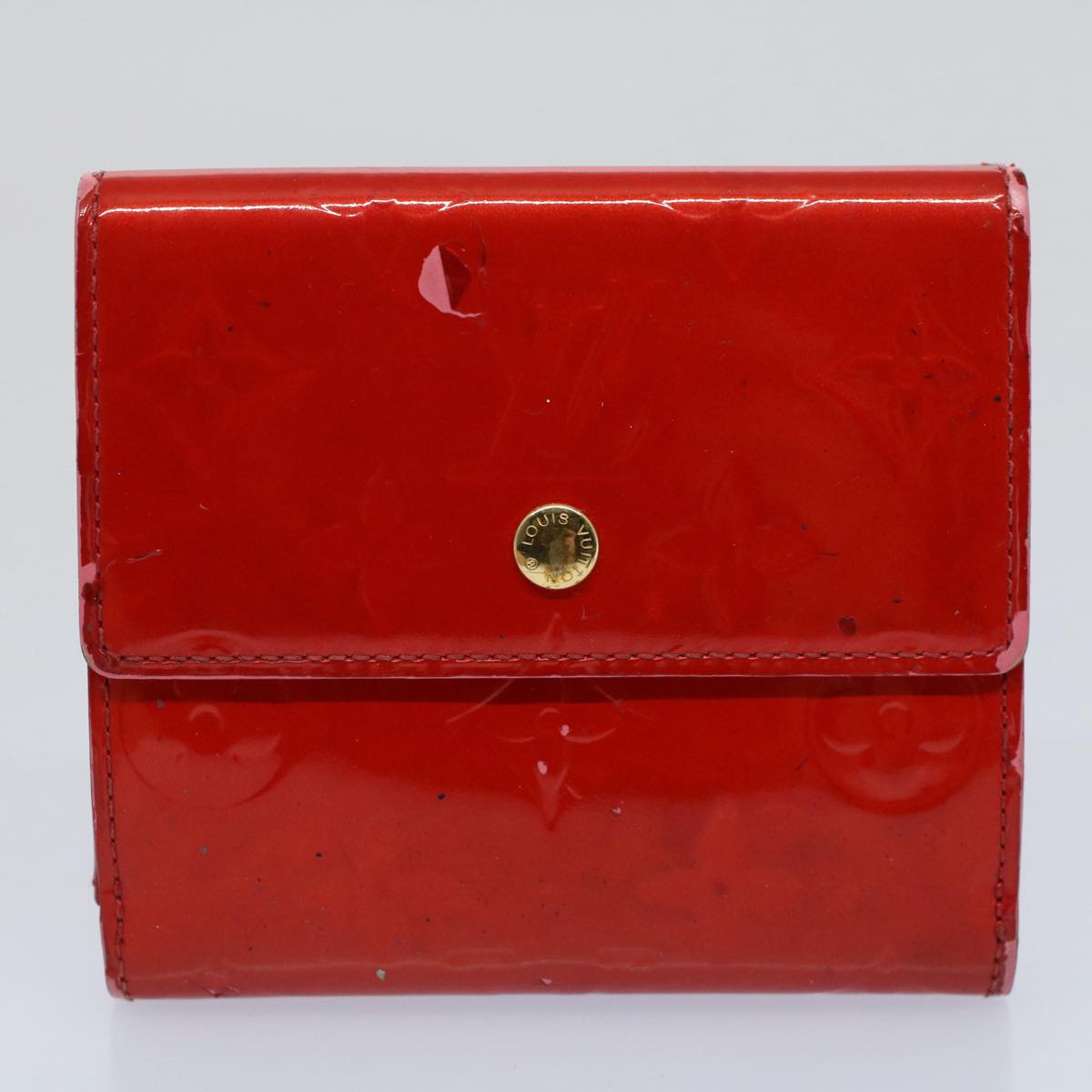 LOUIS VUITTON Monogram Vernis Key Case Wallet 5Set Beige Red LV bs8513