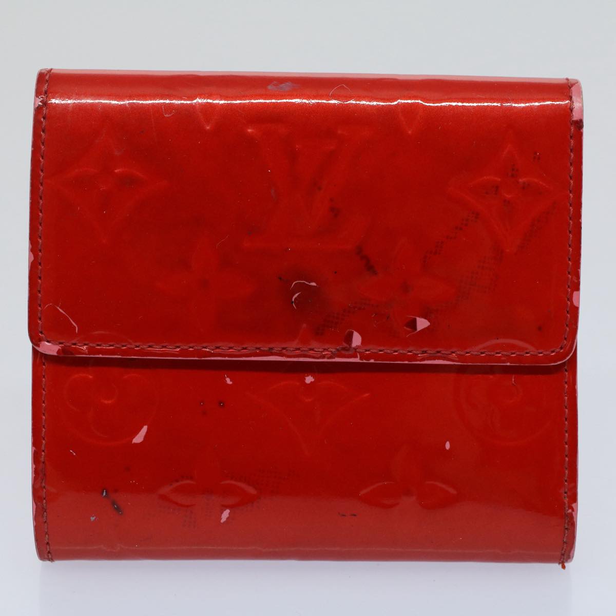 LOUIS VUITTON Monogram Vernis Key Case Wallet 5Set Beige Red LV bs8513
