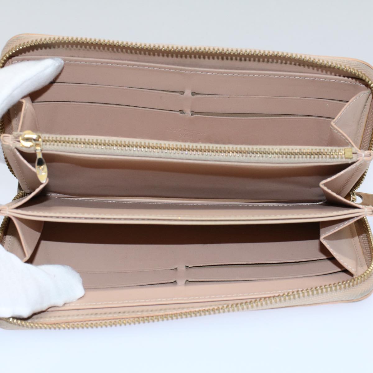 LOUIS VUITTON Monogram Vernis Key Case Wallet 5Set Beige Red LV bs8513