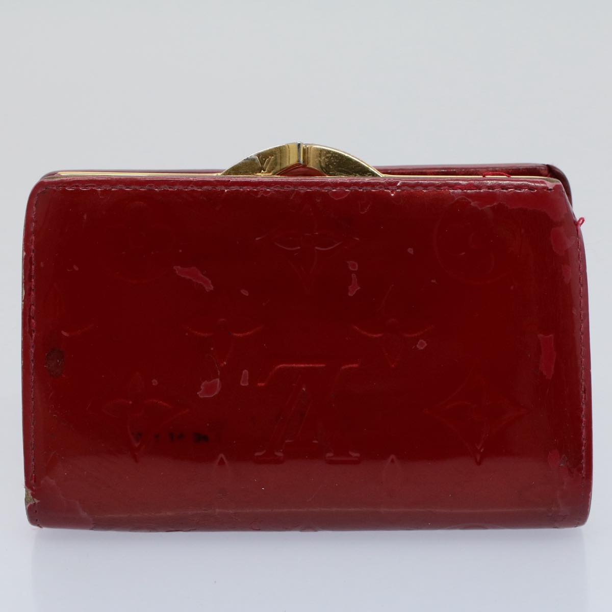 LOUIS VUITTON Monogram Vernis Key Case Wallet 5Set Beige Red LV bs8513
