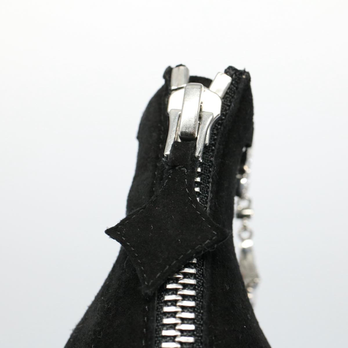 LOUIS VUITTON High Heels Suede 35 Black NL0198 LV bs8517