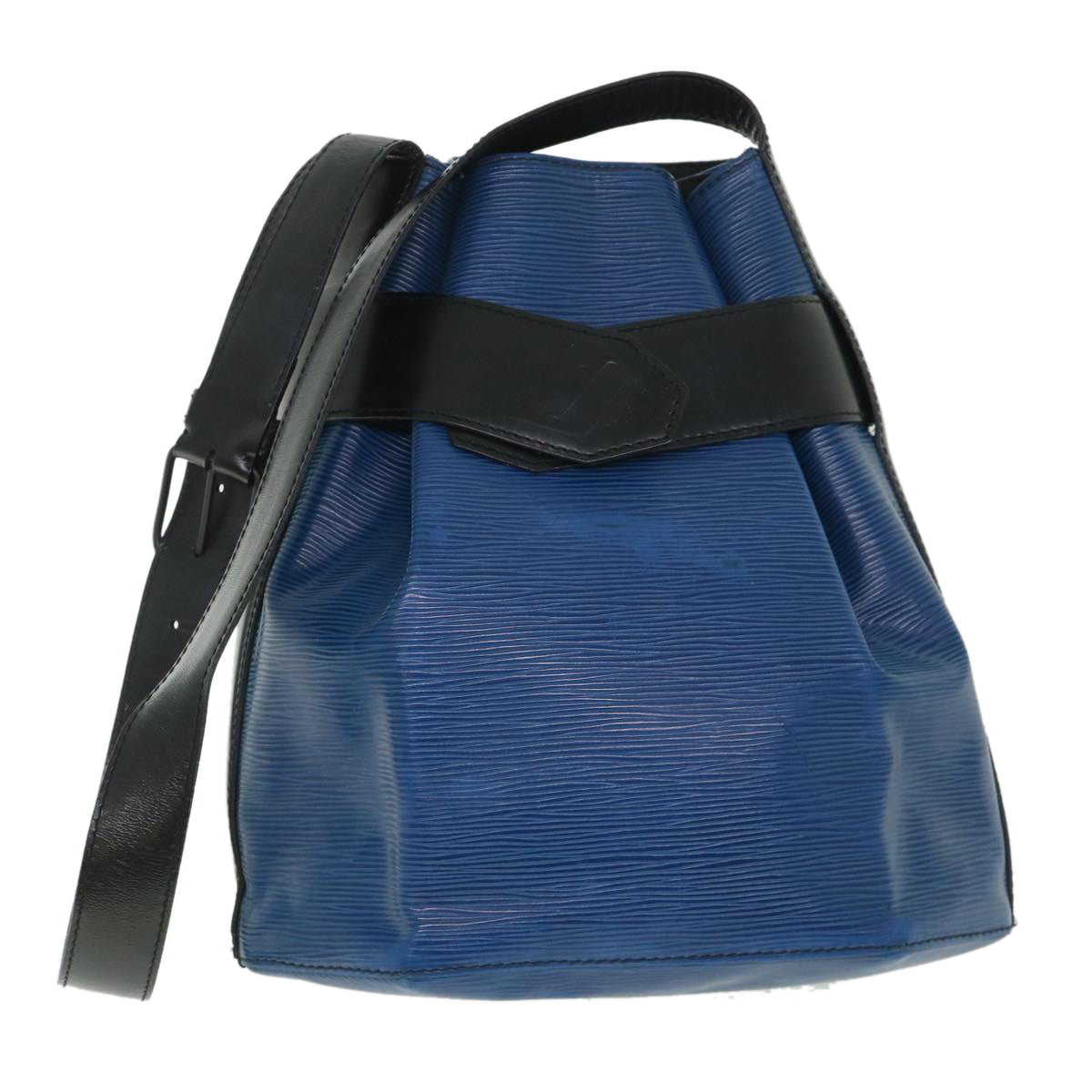 LOUIS VUITTON Epi Sac Depaule PM Shoulder Bag Blue Black LV bs8528