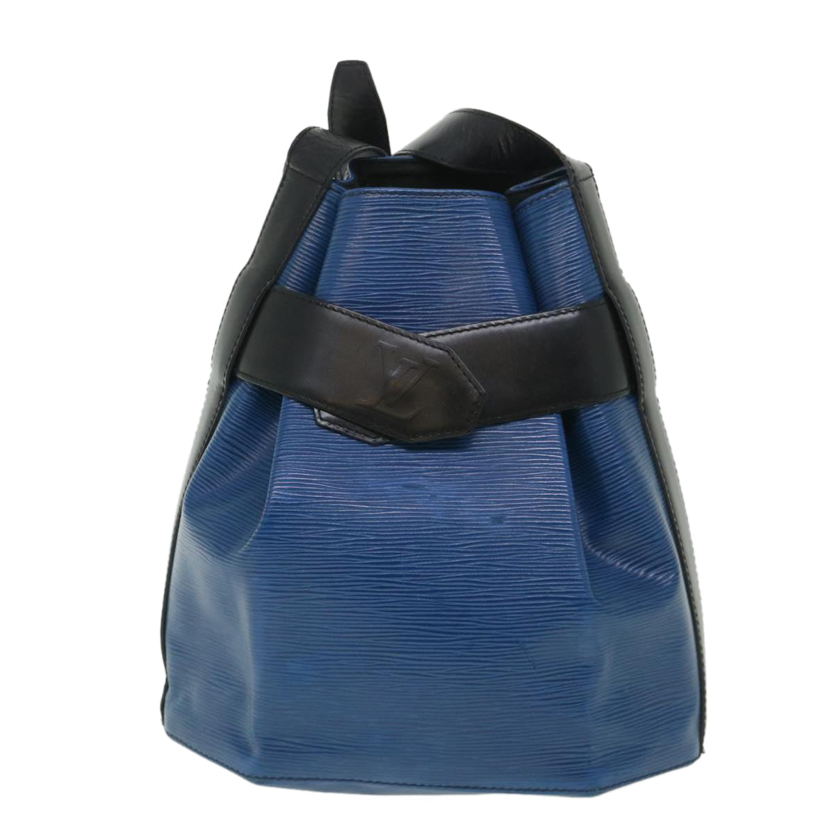 LOUIS VUITTON Epi Sac Depaule PM Shoulder Bag Blue Black LV bs8528