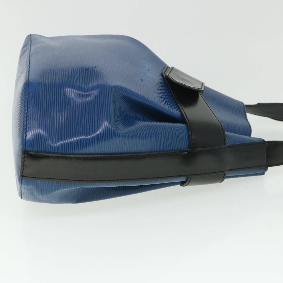 LOUIS VUITTON Epi Sac Depaule PM Shoulder Bag Blue Black LV bs8528