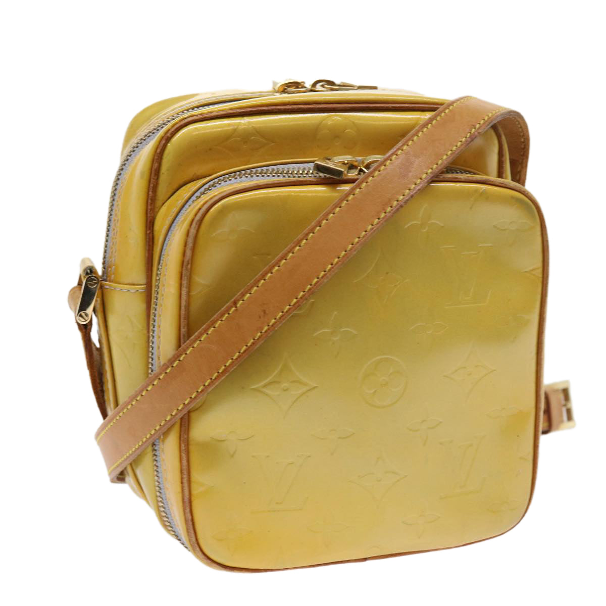 LOUIS VUITTON Monogram Vernis Wooster Shoulder Bag Gris M91036 LV bs8529