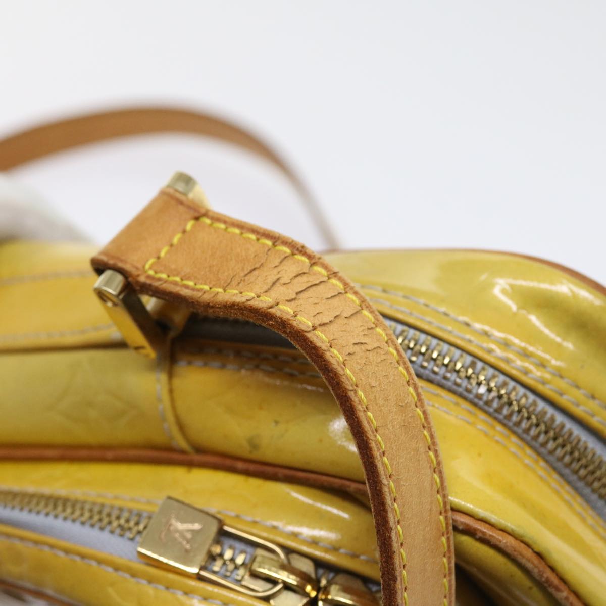 LOUIS VUITTON Monogram Vernis Wooster Shoulder Bag Gris M91036 LV bs8529