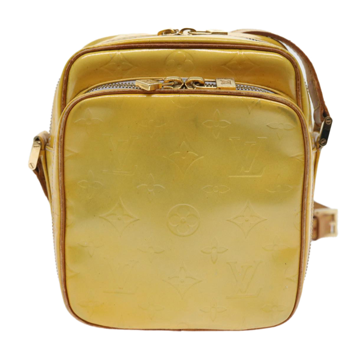 LOUIS VUITTON Monogram Vernis Wooster Shoulder Bag Gris M91036 LV bs8529