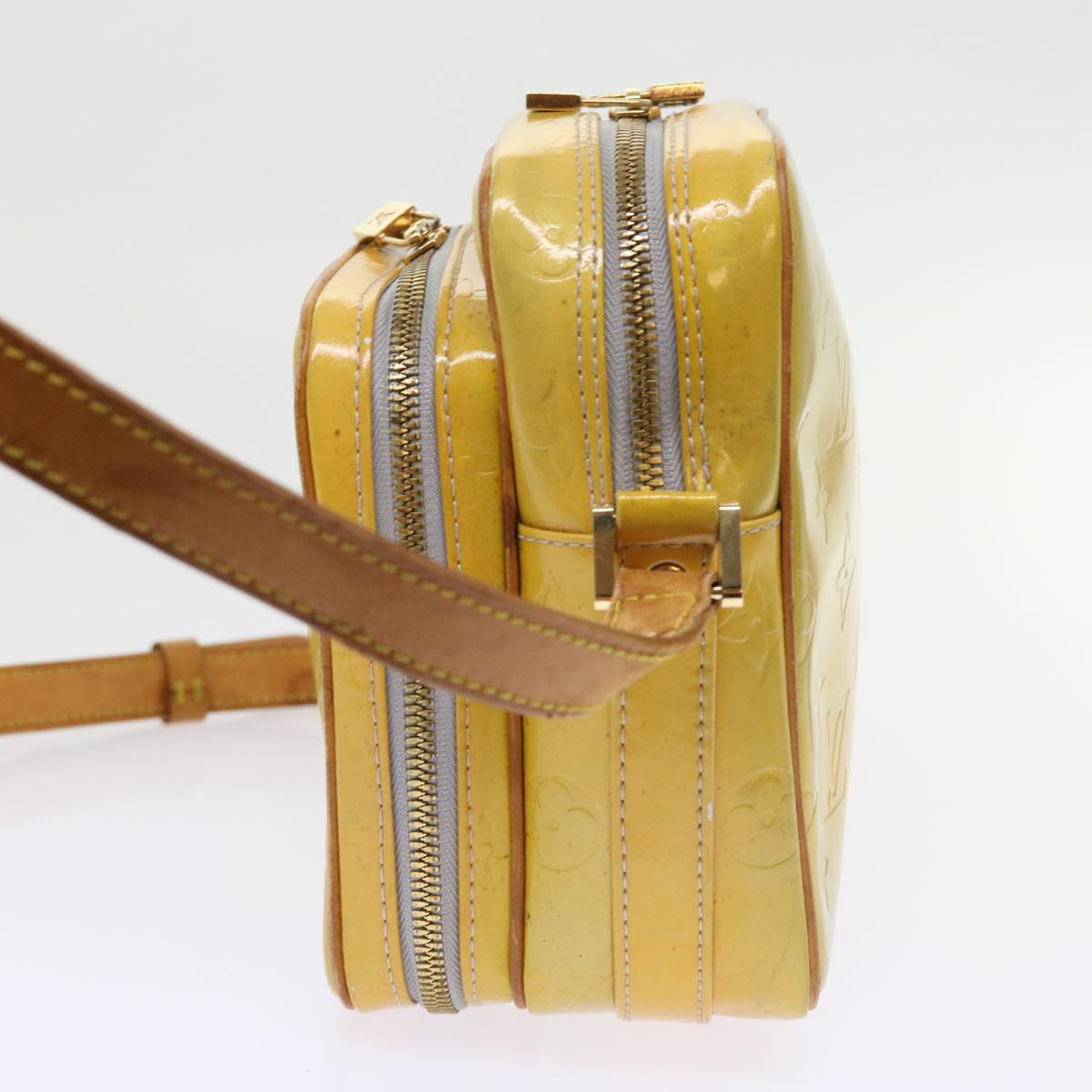 LOUIS VUITTON Monogram Vernis Wooster Shoulder Bag Gris M91036 LV bs8529