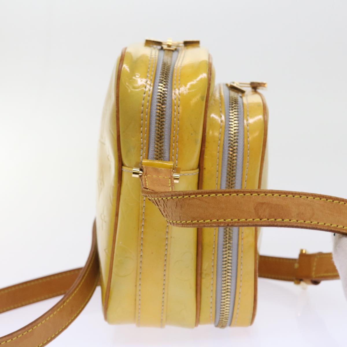 LOUIS VUITTON Monogram Vernis Wooster Shoulder Bag Gris M91036 LV bs8529