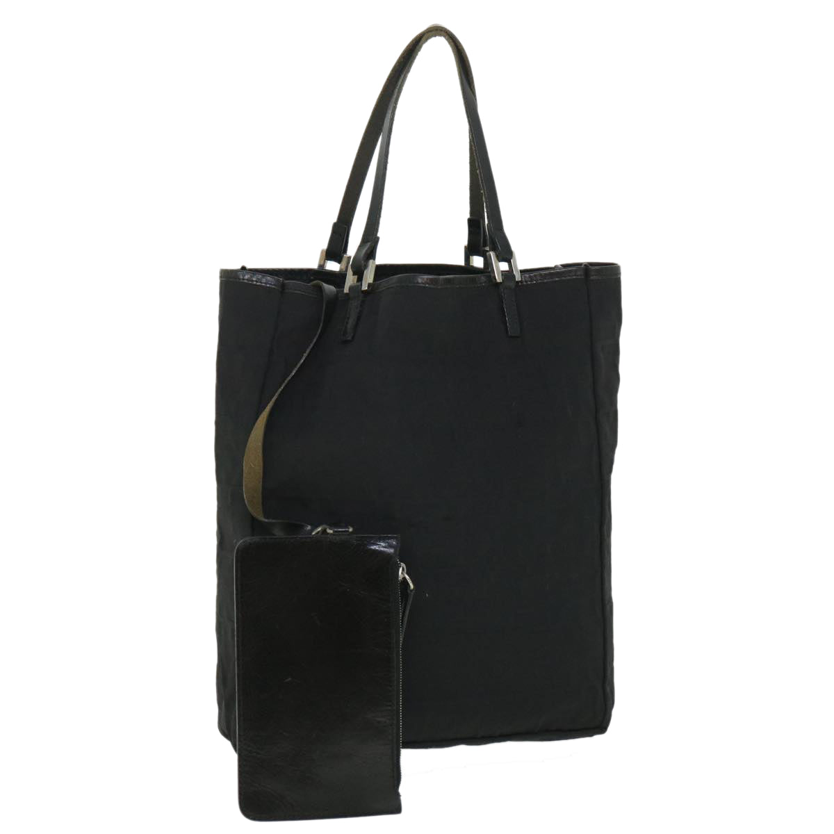 Luxury FendiZucca Canvas Tote Bag Blackbs8537