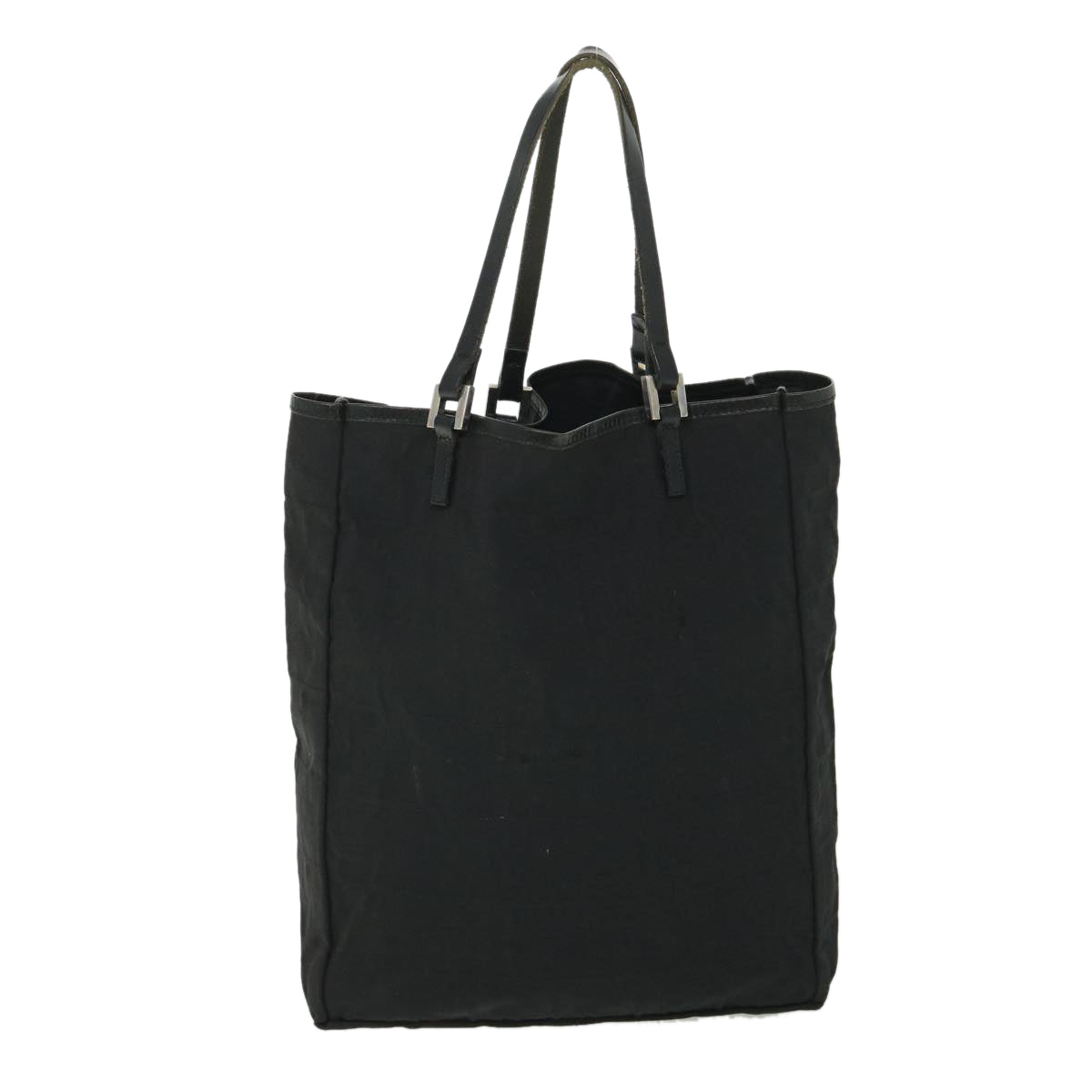 Luxury FendiZucca Canvas Tote Bag Blackbs8537