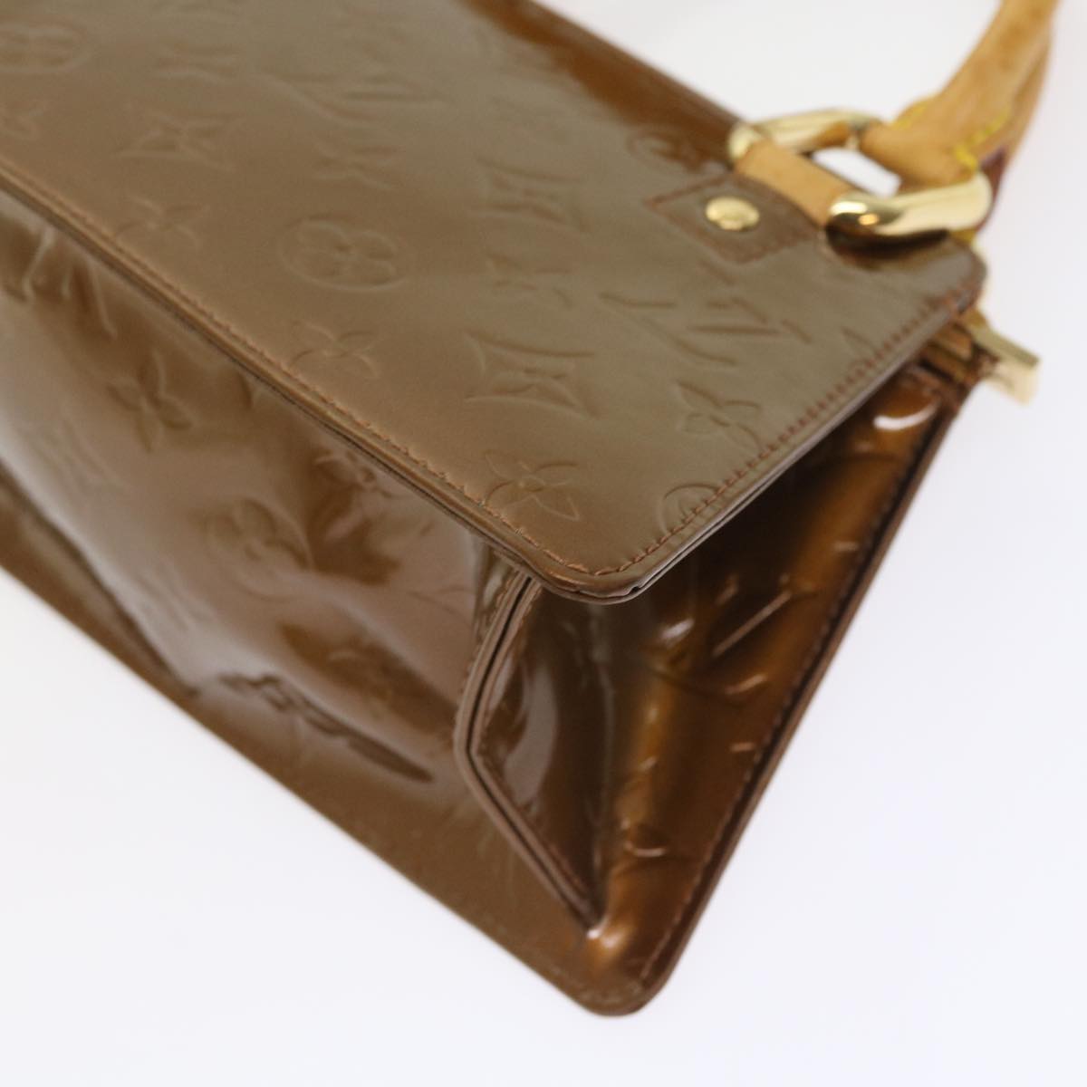 LOUIS VUITTON Monogram Vernis Mini Forsythe Hand Bag Bronze M91120 bs8575