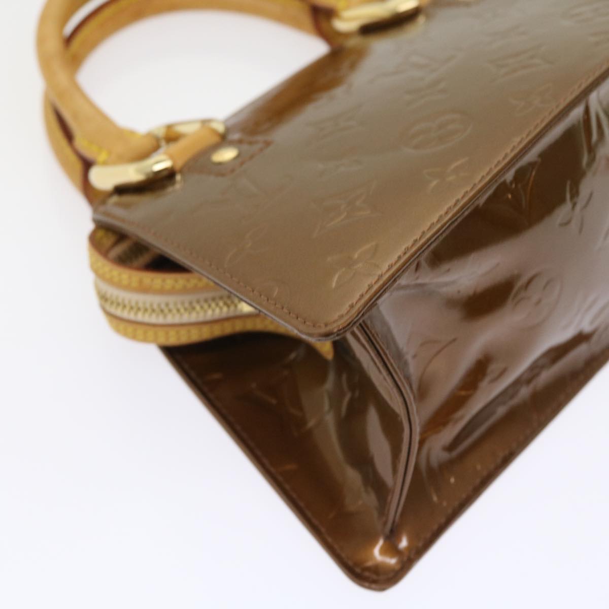 LOUIS VUITTON Monogram Vernis Mini Forsythe Hand Bag Bronze M91120 bs8575