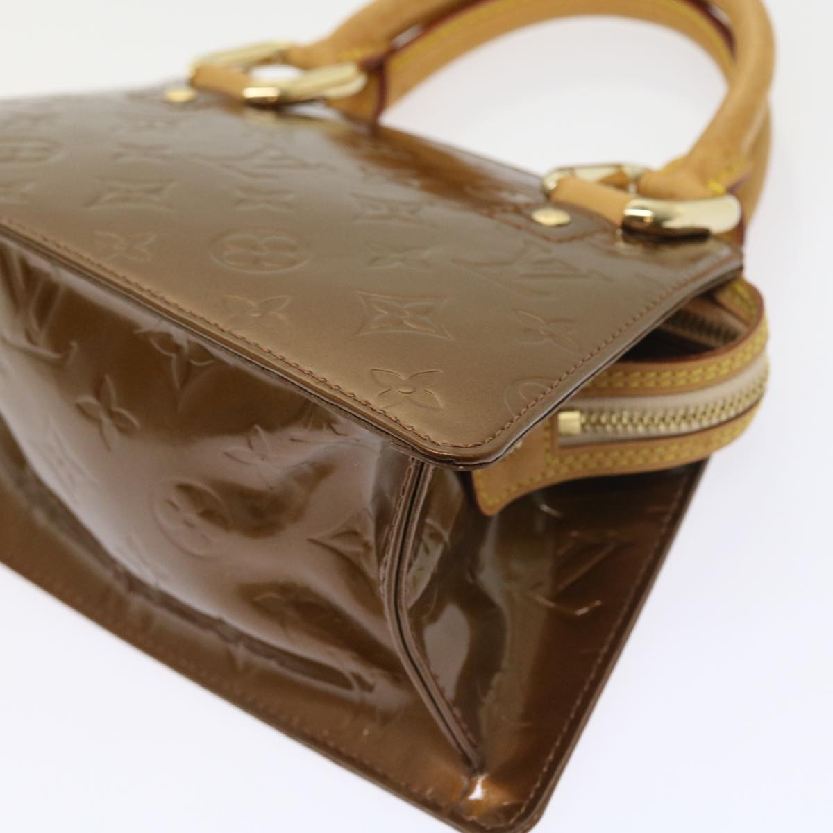 LOUIS VUITTON Monogram Vernis Mini Forsythe Hand Bag Bronze M91120 bs8575