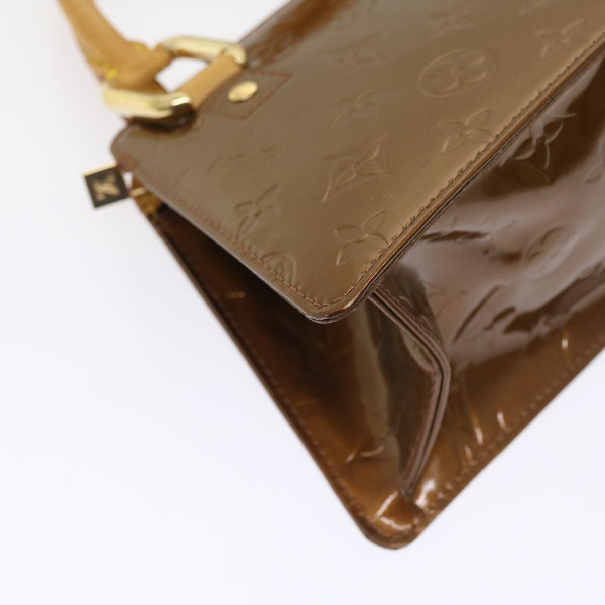 LOUIS VUITTON Monogram Vernis Mini Forsythe Hand Bag Bronze M91120 bs8575