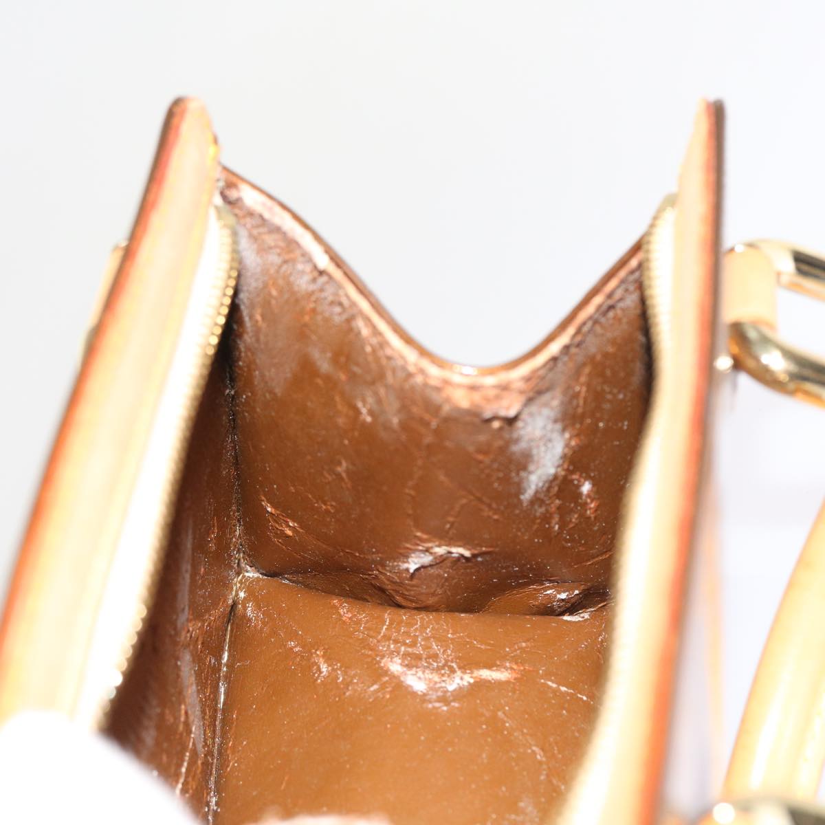 LOUIS VUITTON Monogram Vernis Mini Forsythe Hand Bag Bronze M91120 bs8575