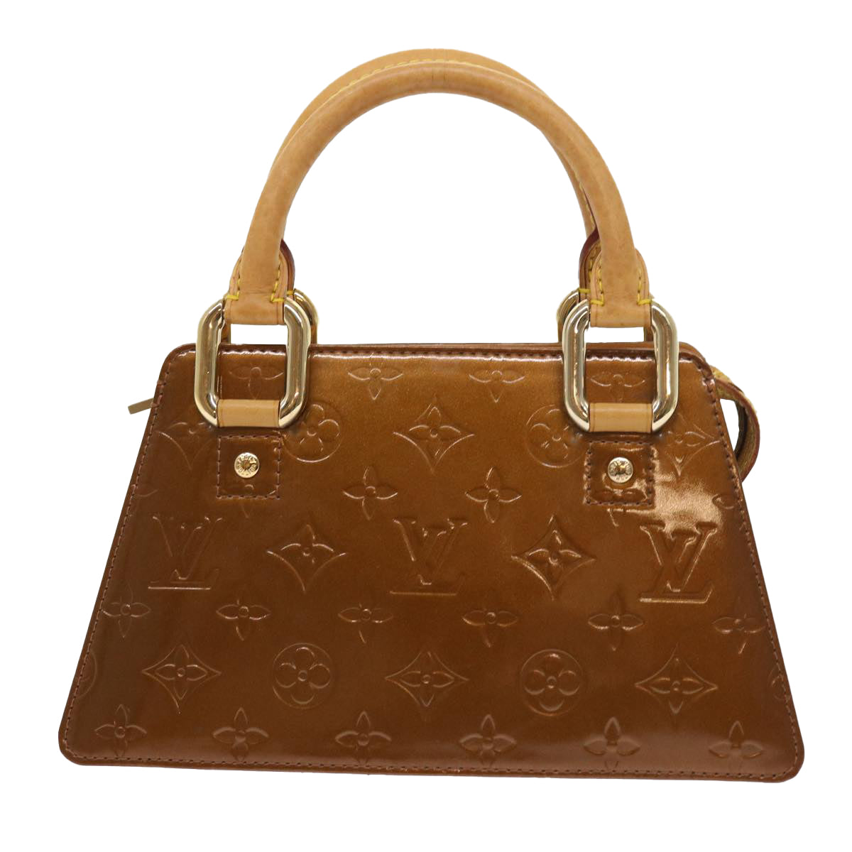 LOUIS VUITTON Monogram Vernis Mini Forsythe Hand Bag Bronze M91120 bs8575
