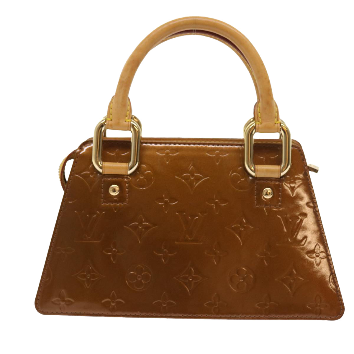 LOUIS VUITTON Monogram Vernis Mini Forsythe Hand Bag Bronze M91120 bs8575