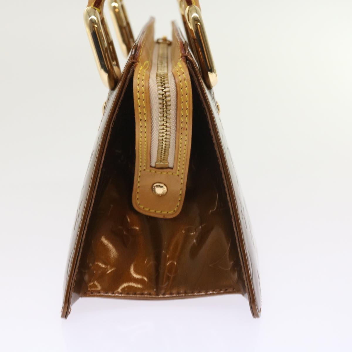 LOUIS VUITTON Monogram Vernis Mini Forsythe Hand Bag Bronze M91120 bs8575