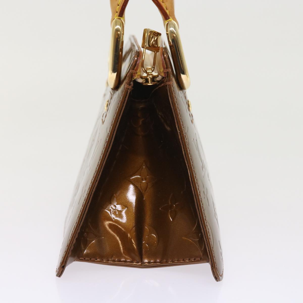 LOUIS VUITTON Monogram Vernis Mini Forsythe Hand Bag Bronze M91120 bs8575