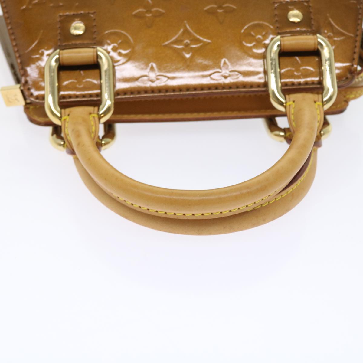 LOUIS VUITTON Monogram Vernis Mini Forsythe Hand Bag Bronze M91120 bs8575