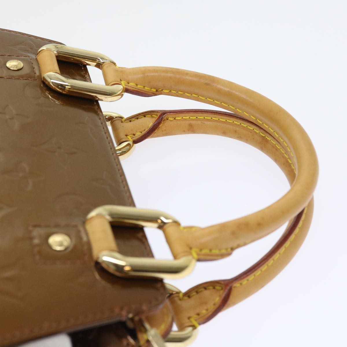 LOUIS VUITTON Monogram Vernis Mini Forsythe Hand Bag Bronze M91120 bs8575