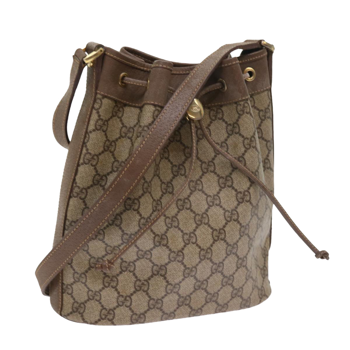 Luxury Gucci GG Canvas Shoulder Bag PVC Leather Beige 001 115 6179 4023  bs8584