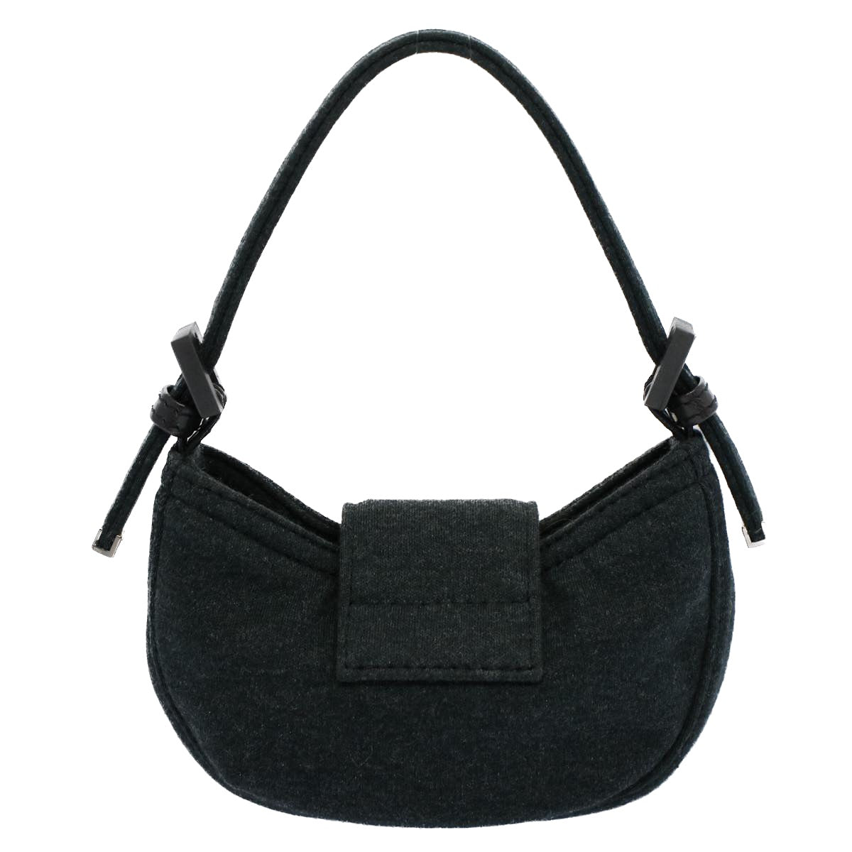 Luxury FendiMini Mamma Baguette Pouch Cotton Graybs8606