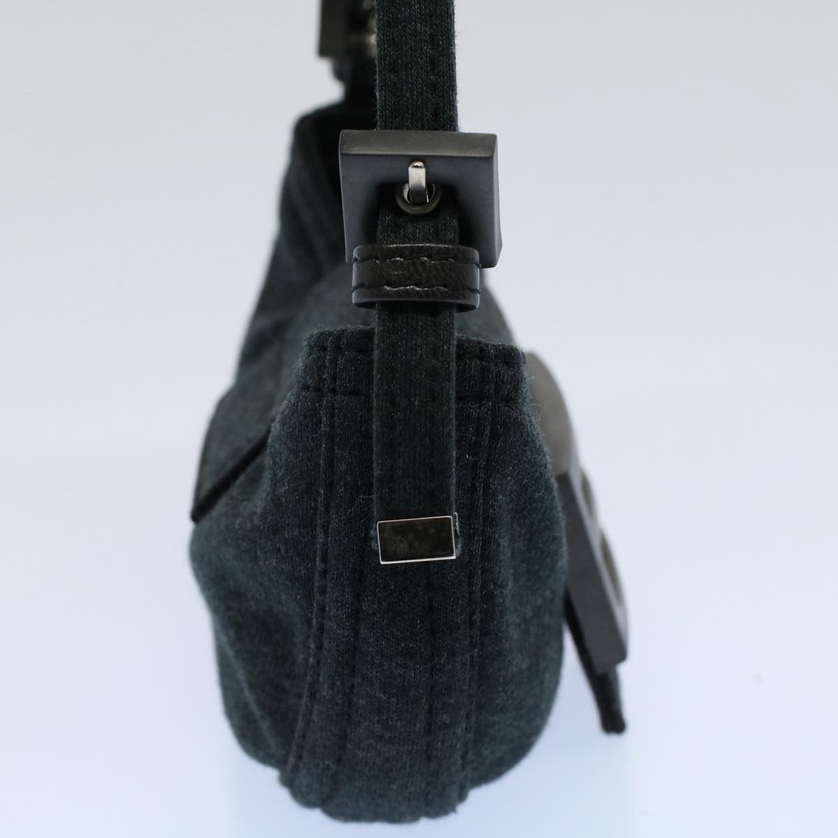 Luxury FendiMini Mamma Baguette Pouch Cotton Graybs8606