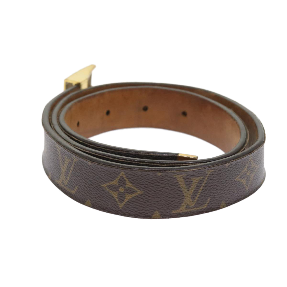 LOUIS VUITTON Monogram Ceinture Carre Belt 29.5""-34.3"" M6800 LV bs8625