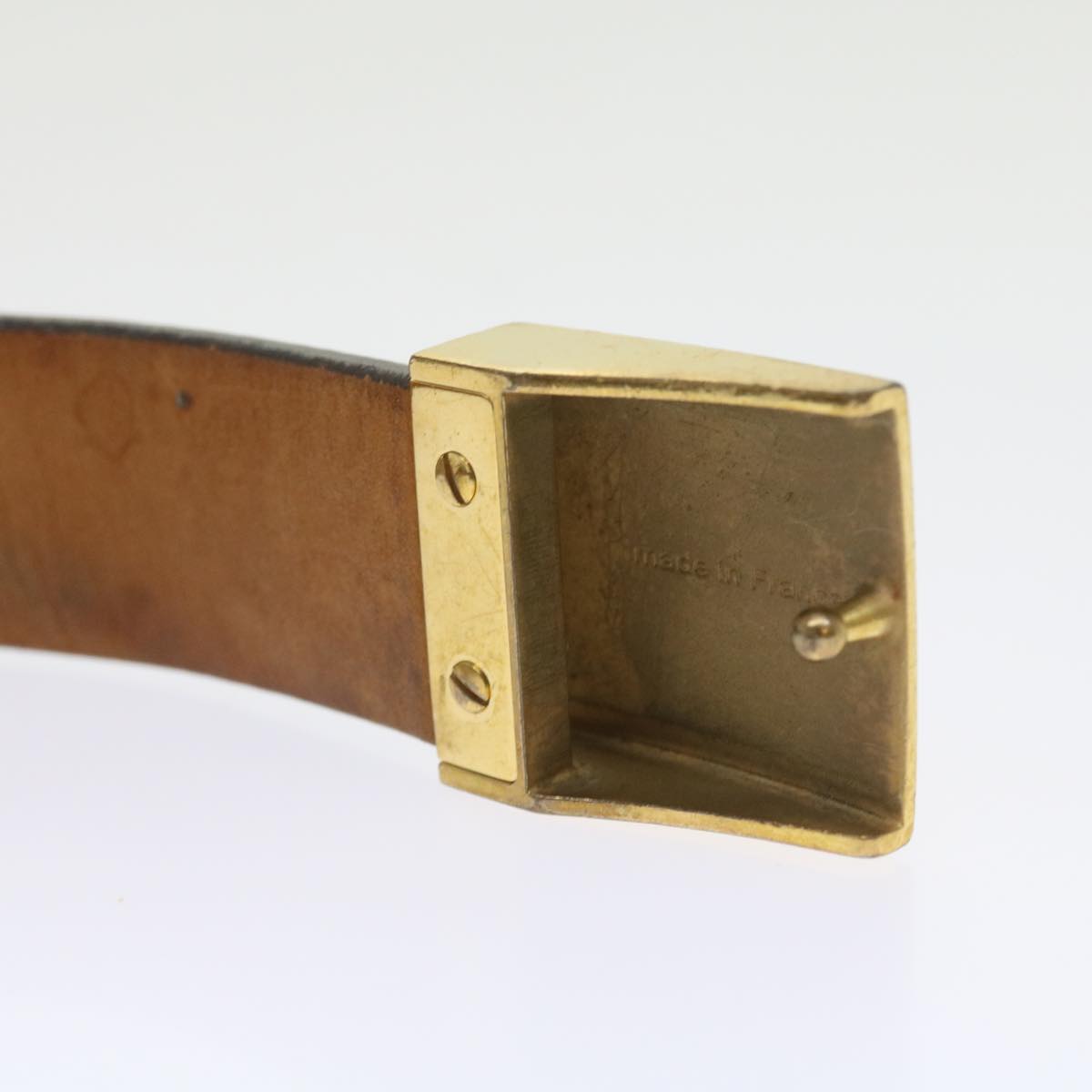LOUIS VUITTON Monogram Ceinture Carre Belt 29.5""-34.3"" M6800 LV bs8625