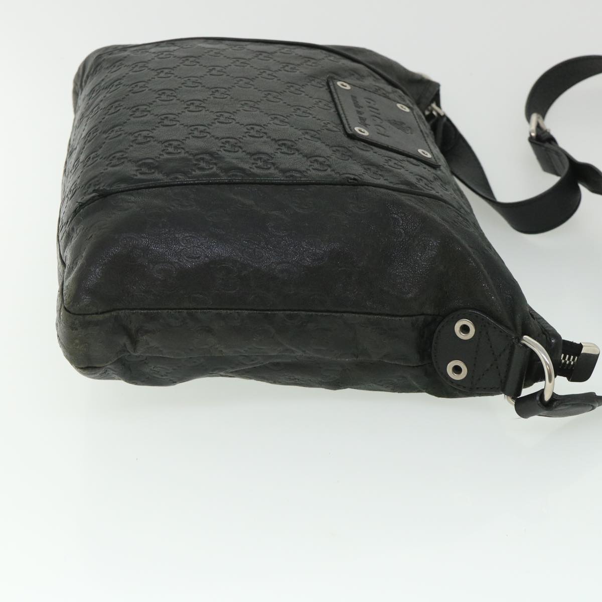 Luxury Gucci GG Canvas Guccissima Shoulder Bag Black 190279  bs8641