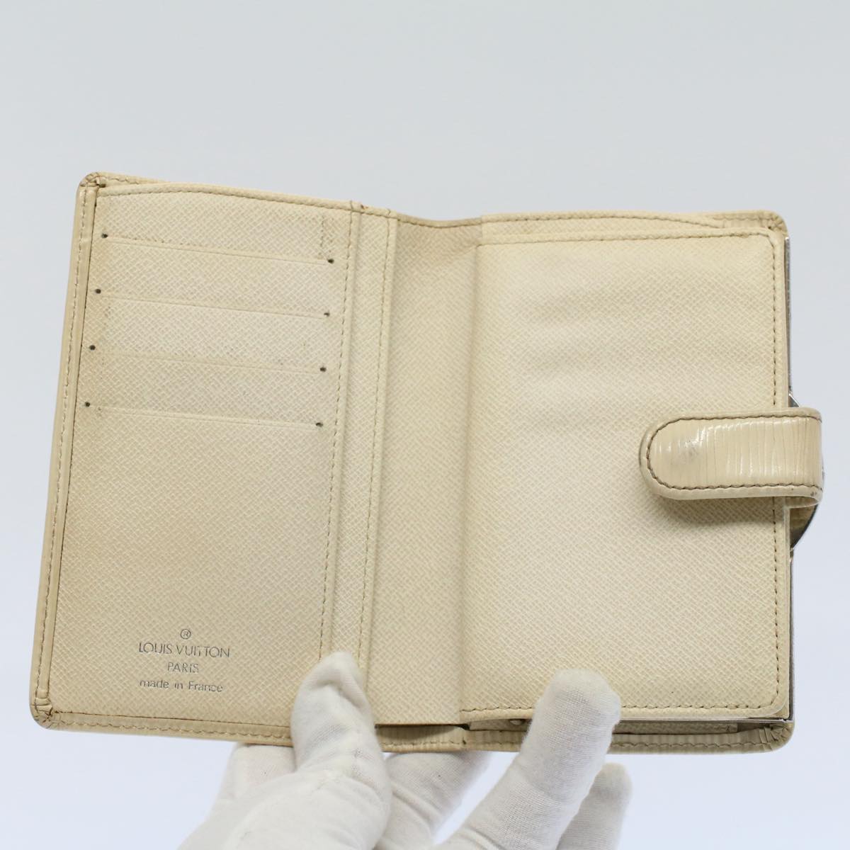 LOUIS VUITTON Epi Wallet Clutch Bag 3Set Brown White LV bs8652