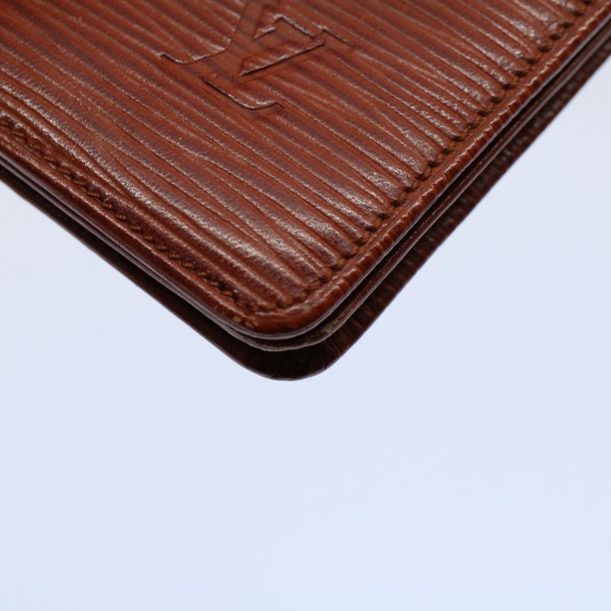 LOUIS VUITTON Epi Wallet Clutch Bag 3Set Brown White LV bs8652