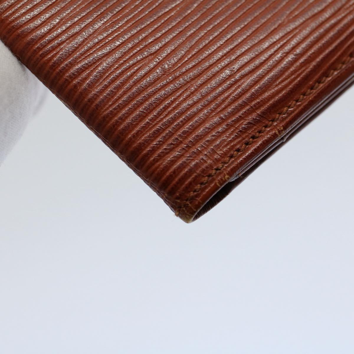 LOUIS VUITTON Epi Wallet Clutch Bag 3Set Brown White LV bs8652