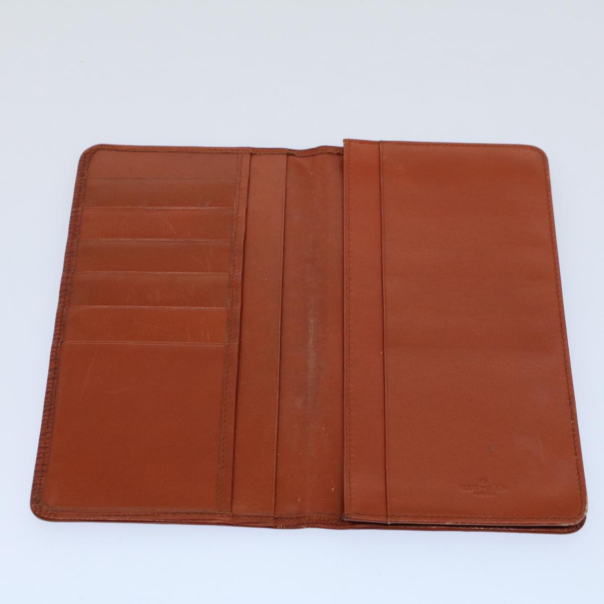 LOUIS VUITTON Epi Wallet Clutch Bag 3Set Brown White LV bs8652