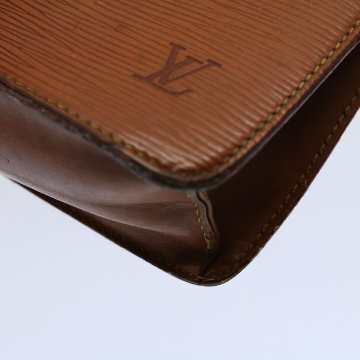 LOUIS VUITTON Epi Wallet Clutch Bag 3Set Brown White LV bs8652