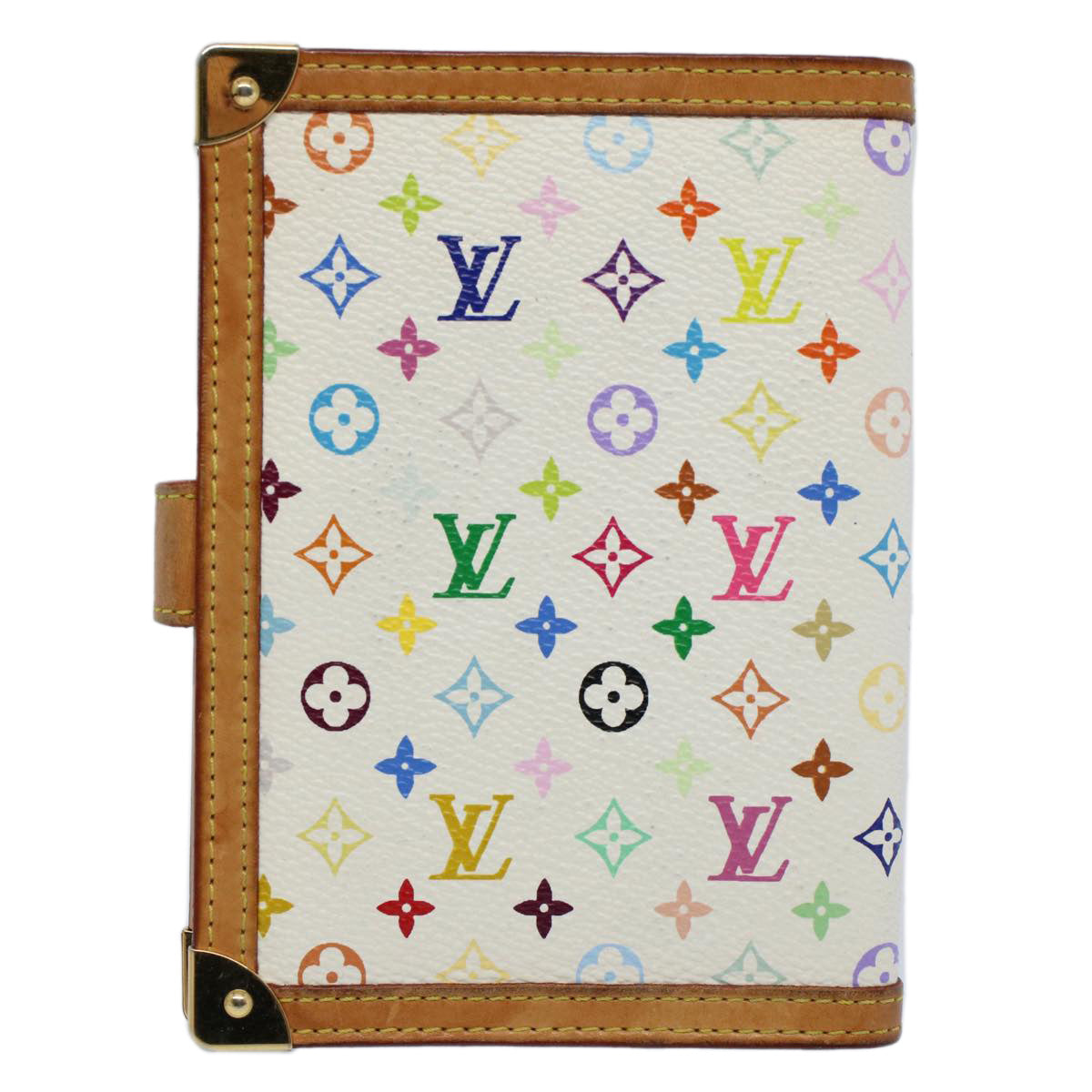LOUIS VUITTON Multicolor Agenda PM Day Planner Cover White R21074 LV bs8662