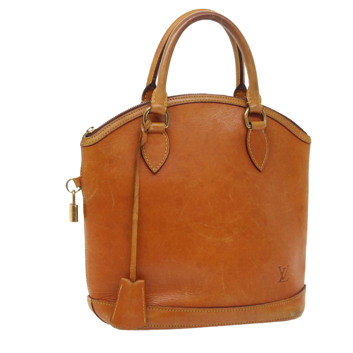LOUIS VUITTON Nomad Leather Lockit Hand Bag Brown M85388 LV bs8665