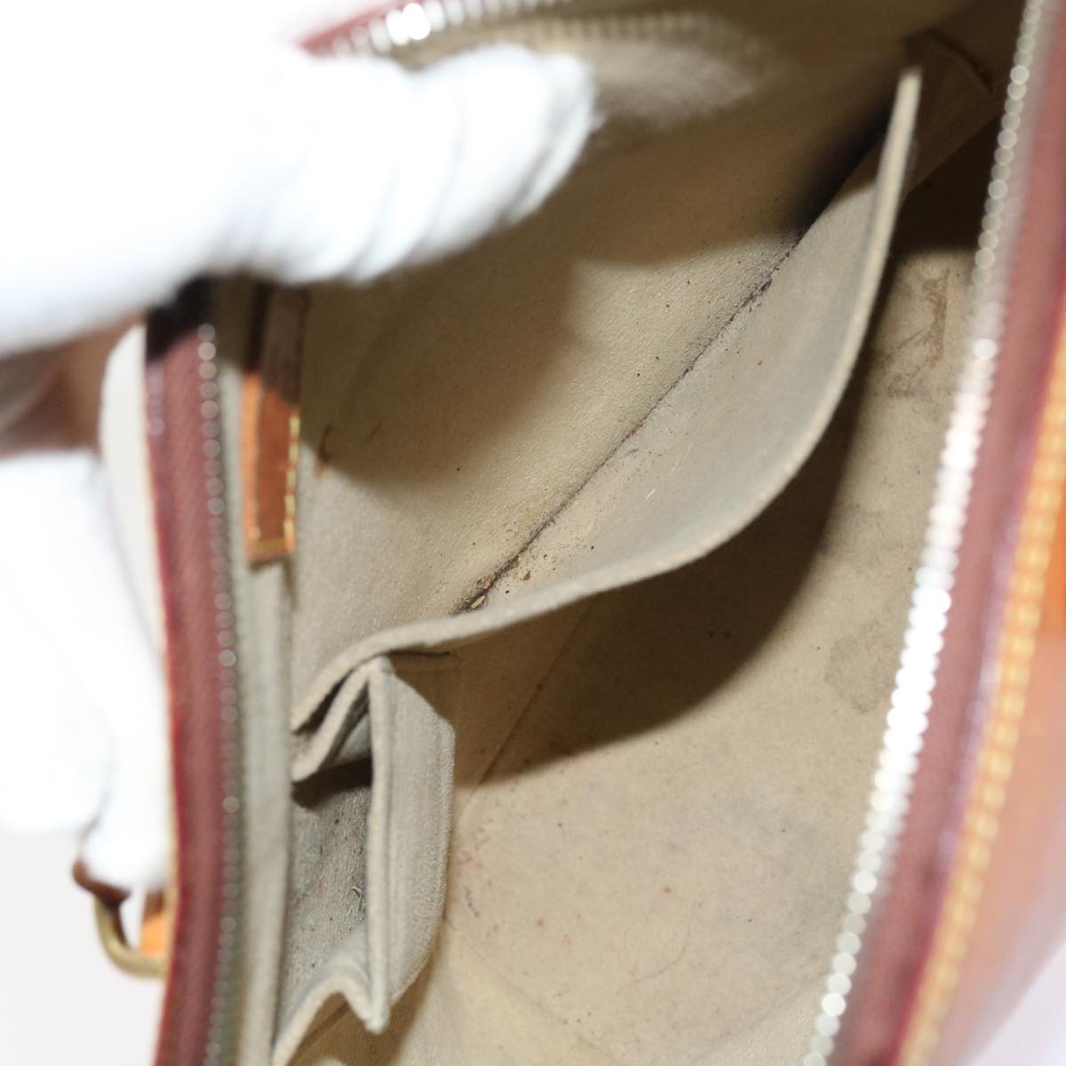 LOUIS VUITTON Nomad Leather Lockit Hand Bag Brown M85388 LV bs8665
