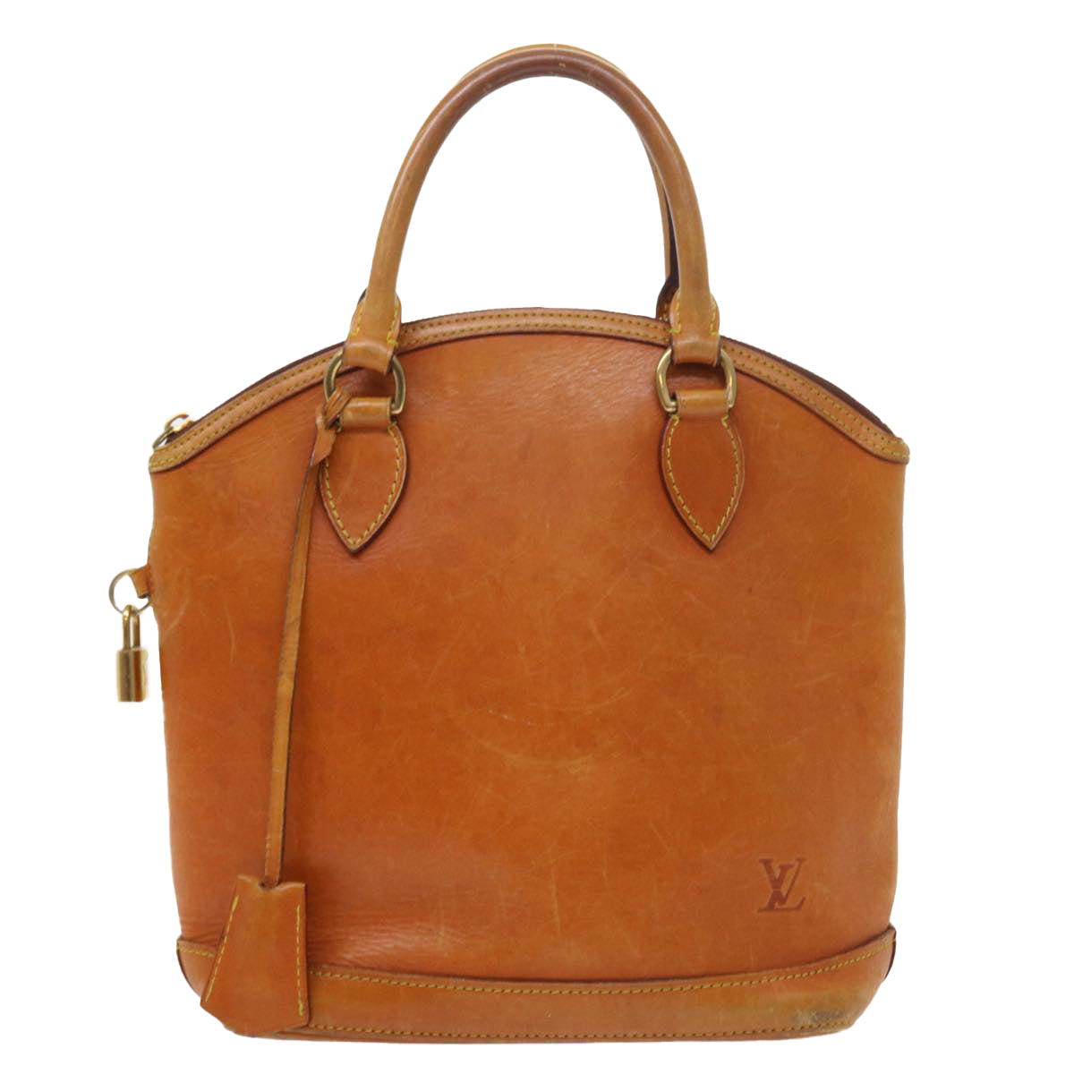 LOUIS VUITTON Nomad Leather Lockit Hand Bag Brown M85388 LV bs8665