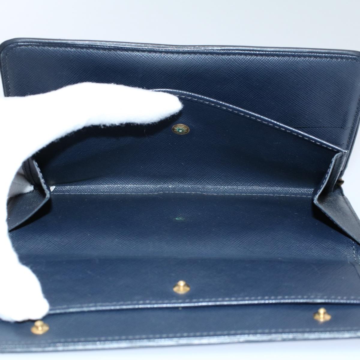 LOUIS VUITTON Epi Wallet Day Planner Cover 8Set Blue Black white LV bs8677