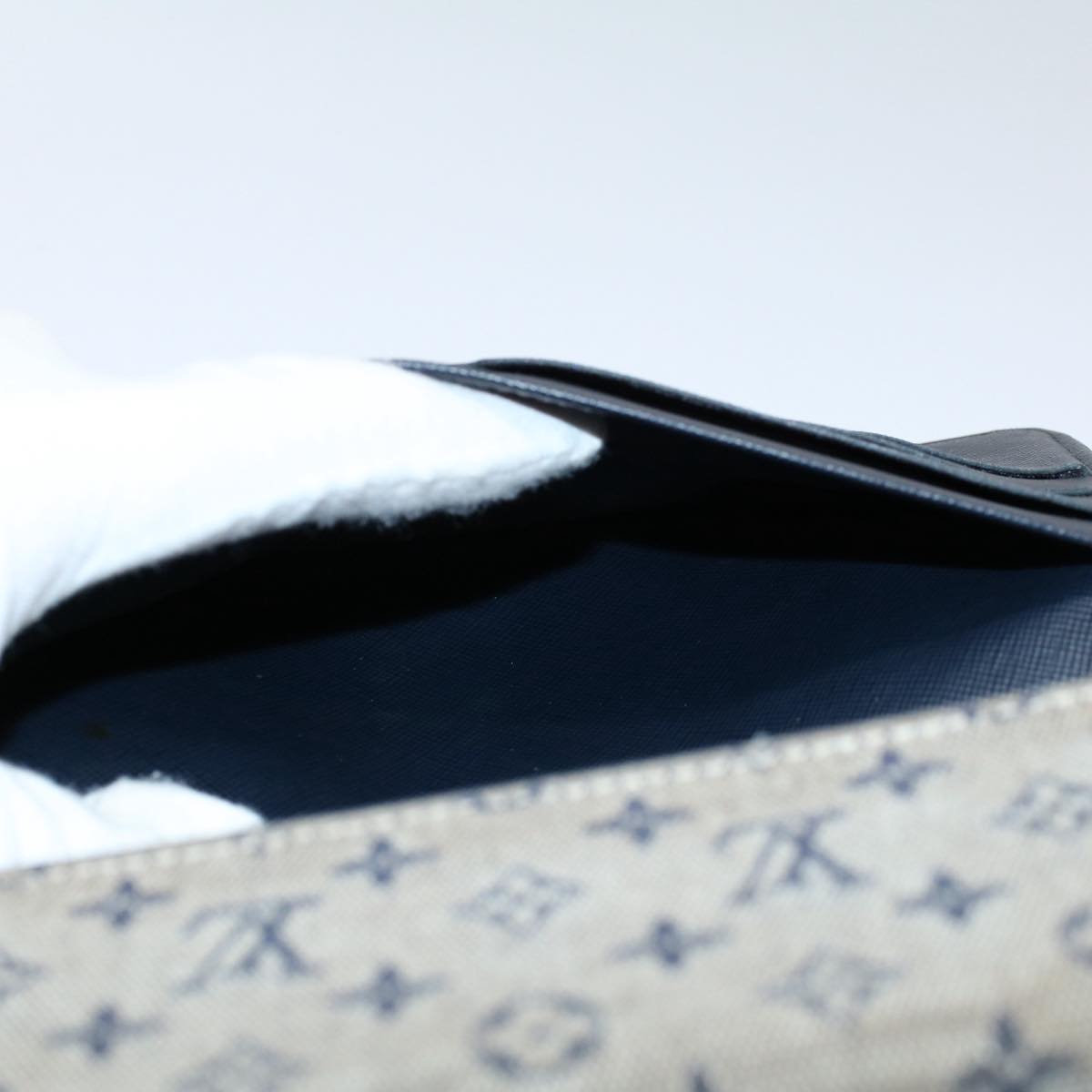 LOUIS VUITTON Epi Wallet Day Planner Cover 8Set Blue Black white LV bs8677