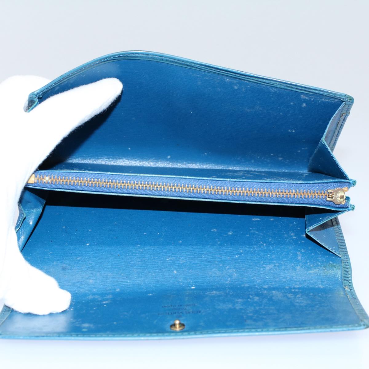 LOUIS VUITTON Epi Wallet Day Planner Cover 8Set Blue Black white LV bs8677