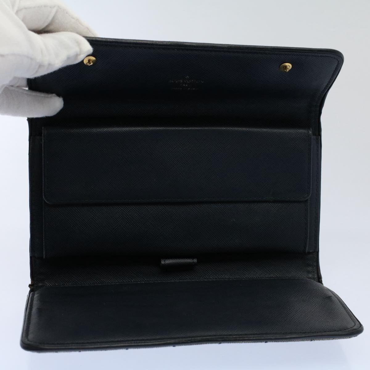 LOUIS VUITTON Epi Wallet Day Planner Cover 8Set Blue Black white LV bs8677