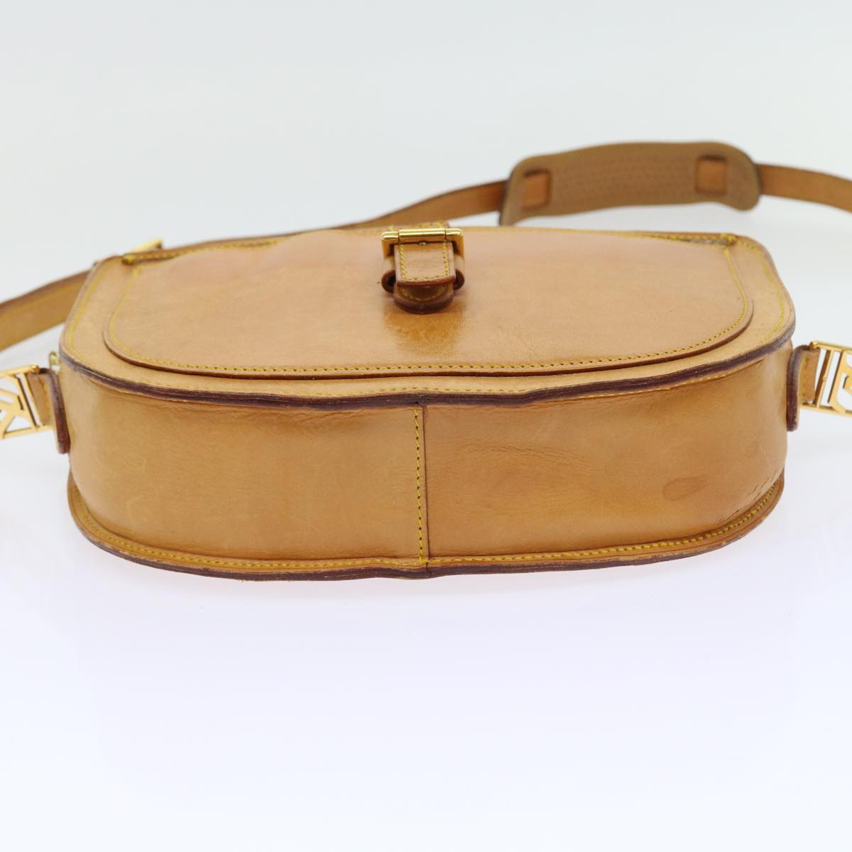 LOUIS VUITTON Nomad leather Jeune Fille GM Shoulder Bag Beige LV bs8718